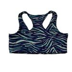 Sage  Multicolor Animal Print Racerback Sports Bra Stretchy Supportive Large Photo 2