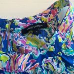 Anne Carson  Woman’s Large tropical Coral Colorful Summer‎ Halter Top Photo 2