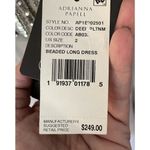 Adrianna Papell NWT  Formal Dress Silver Sz 2 Beaded Bodice Chiffon Bride Groom Photo 2