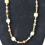 Source Unknown Simple Chic Earth Tone Stones/Beads Single Layer Toggel Latch Choker Necklace Photo 0