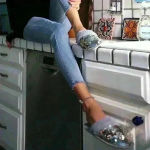 Wanna B Faux Fur and Sequin Slippers Photo 2