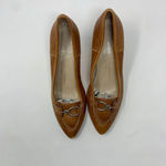 AGL Atillio Giusti Leombruni Heels Pointed Buckle Cognac Leather Brown Size 9.5 Photo 3