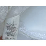 Vintage Tosca Lingerie White Sheer Lace Ruffle Bodysuit S Rose Fairy Ethereal Photo 6