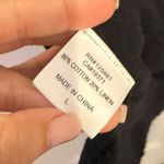 Brochu Walker  Women's Black Cotton Linen Blend Open Tie Front Jacket Size L Photo 3