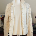 Carlisle  wool angora eyelet sweater jacket set size XXL Photo 0