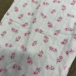 Vintage pointelle coquette rose floral ruffled pj pants White Photo 1