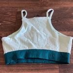 Palm Leave Hyper Reality Knit SportsBra Green Photo 1
