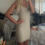 Beige Textured Pencil dress Tan Size M Photo 0