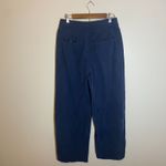 Madewell  The Harlow Wide Leg Pants 6 Pleated Trouser Navy Minimalist Office Photo 4