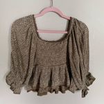 Free People  NWT | Brittnee Printed Crop Top Toffee Nut | XS Photo 6