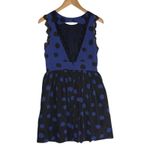 Anthropologie  COREY LYNN CALTER Blue Polkadot Lace Trim Mini Dress Photo 3