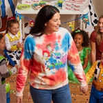 Disney  Toy Story Tie Dye Pull Over Sweatshirt Pink Blue White XS Photo 0