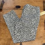 Michael Kors Woman’s  Miranda Jaguar Print Cotton Pants Black and White Size 12 Photo 1