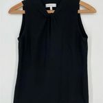 Milly  Keyhole Twist Sweater Top Sleeveless in Black Size S Photo 3