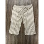 Belle Beach by Kim Gravel Tall Cabana Knit Cropped‎ Beach Pant Size 3X Tan White Photo 3