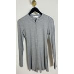 Nordstrom Elodie Button Up Henley Onesie in Grey Size Medium Photo 1