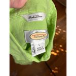 Talbots Green Irish Linen Long Sleeve Button Down Shirt Two Pocket Casual L Photo 3