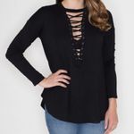 Cherish Rust Lace Up V neck Corset Detail Top M Photo 5