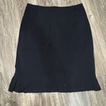 Tahari  Black Straight Pencil Raffle Trim Lined Skirt Size US 10 Photo 0