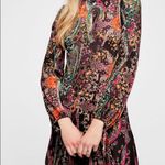 Free People multicolor All Doll Up paisley Mini Dress size Medium Photo 8