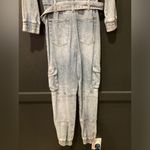 Alice + Olivia  etha chambray long sleeve jumpsuit in chambray denim 25 nwt Photo 4