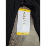 Anne cole  NWT Solid Black Flounce V-Neck Tunic Swim Cover Up Medium Large Photo 1