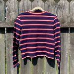 Halogen Striped Long Sleeve Top | S Photo 3
