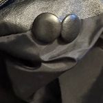 Vintage Margo's Black‎ Leather Trench Coat Black Size M Photo 6