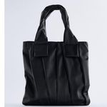 ZARA flat pleated shopper bag Photo 0