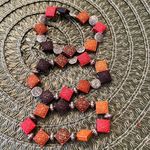 NWT Angelas Designs 3 stackable handmade bracelets orange brown and silver Orange Photo 1