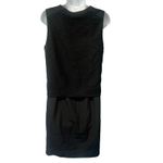 Maison Scotch Black Layered Sleeveless Round Neck Pullover Shift Dress sz 1 / S Photo 5