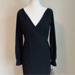 Chiara Boni La Petite Robe Iza Black Dress NEW Size 14 Long Sleeve Formal Photo 4