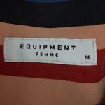 Equipment  Femme Multicolor Striped One Hundred Percent Silk Shirt Size M EUC Photo 3