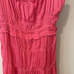Anthropologie NWOT  Ruched Tiered Satin Slip Midi Dress Size 6 2382 Photo 5