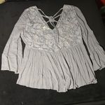 American Eagle Lace Periwinkle Long Sleeve Top Size S Photo 1