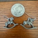 Silver Rocking Horse Earrings Photo 2