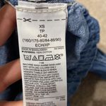 Gap Button Down Denim Long Sleeve Drawstring Waist Crop Top Size XS Photo 2