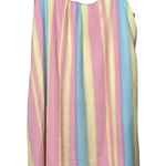 Buddy Love Women's Small Mini Dress Striped Tie Shoulder Bright Pastel Colorful Photo 0
