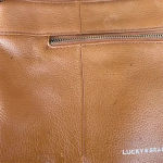 Lucky Brand Leather Cognac Brown Crossbody Purse Bag Photo 2