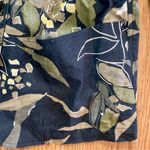 Rafaella Vintage Oversized Black Green Floral Ramie Blazer Womens 8 Photo 7