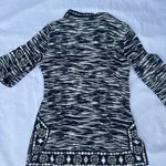 Tory Burch Navy and Cream Patterned Top Photo 4