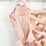 Victoria's Secret VS Womens Floral Embroidered Mesh Lace Corset Top Size 36B Pink Photo 4