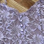 Mi Ami Lace Button Front Teddy Bodysuit Lilac Purple Adjustable Straps Layering Size M Photo 2