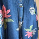 Susan Graver Vintage lightweight denim jacket with floral details Photo 4