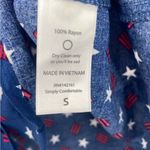 LuLaRoe Red White and Blue Stars and Stripes Short Sleeve Amy Top Photo 3