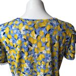 Ann Taylor Lemon Blossom Bobble Petal Sleeve Pure Linen Tee, Sz M Photo 9