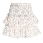 Intermix  Mariah Ruffled Floral Voile Mini Skirt In Multi- Size Medium Photo 0