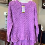 Seven7 Comfy Chenille Textured Sweater New  Medium Womens Pullover Wild Orchid Photo 4