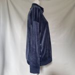 Spense Sport Womens Velour Jacket Size Large Full Zip Slate Blue High neck Y2K Photo 5