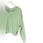 Aerie House Party oversized Cropped sweatshirt in Festive Ticket Green Photo 8